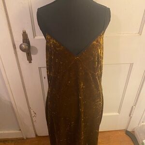 1. State Black and Gold Backless Dress
